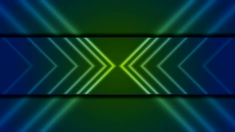tecnología de animación de video con flechas de neón