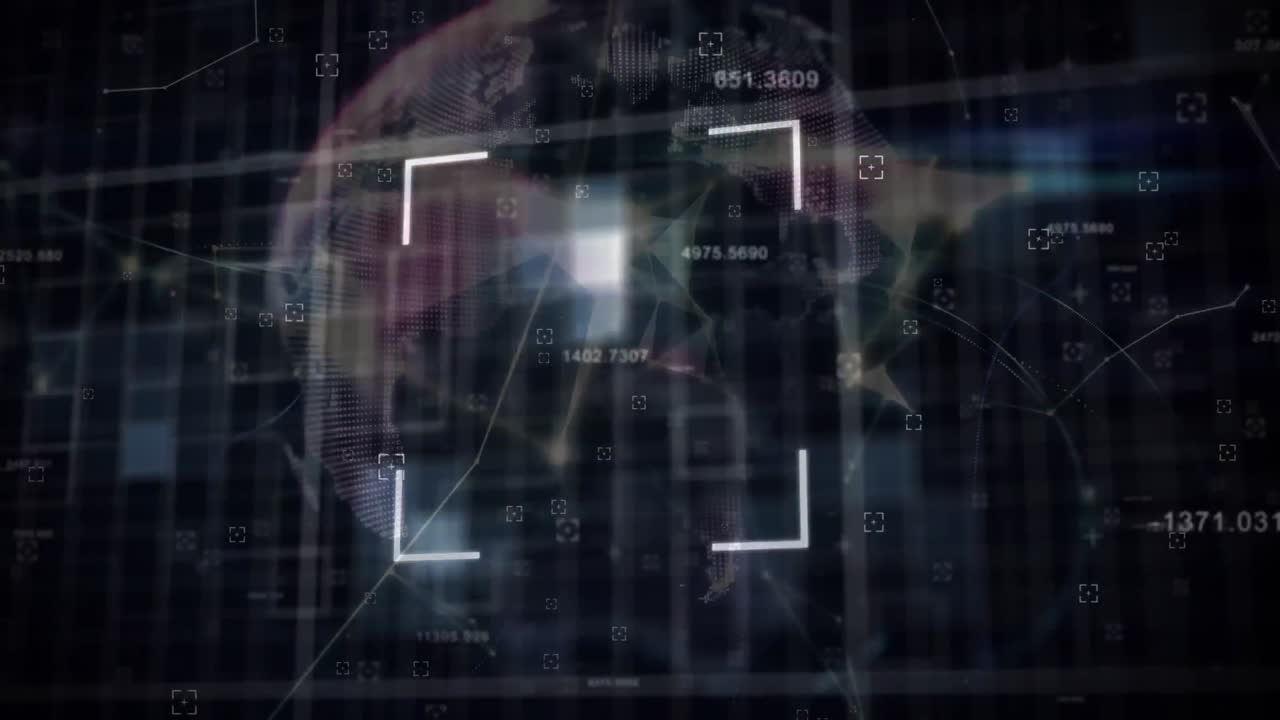 Animation of diverse data processing over globe