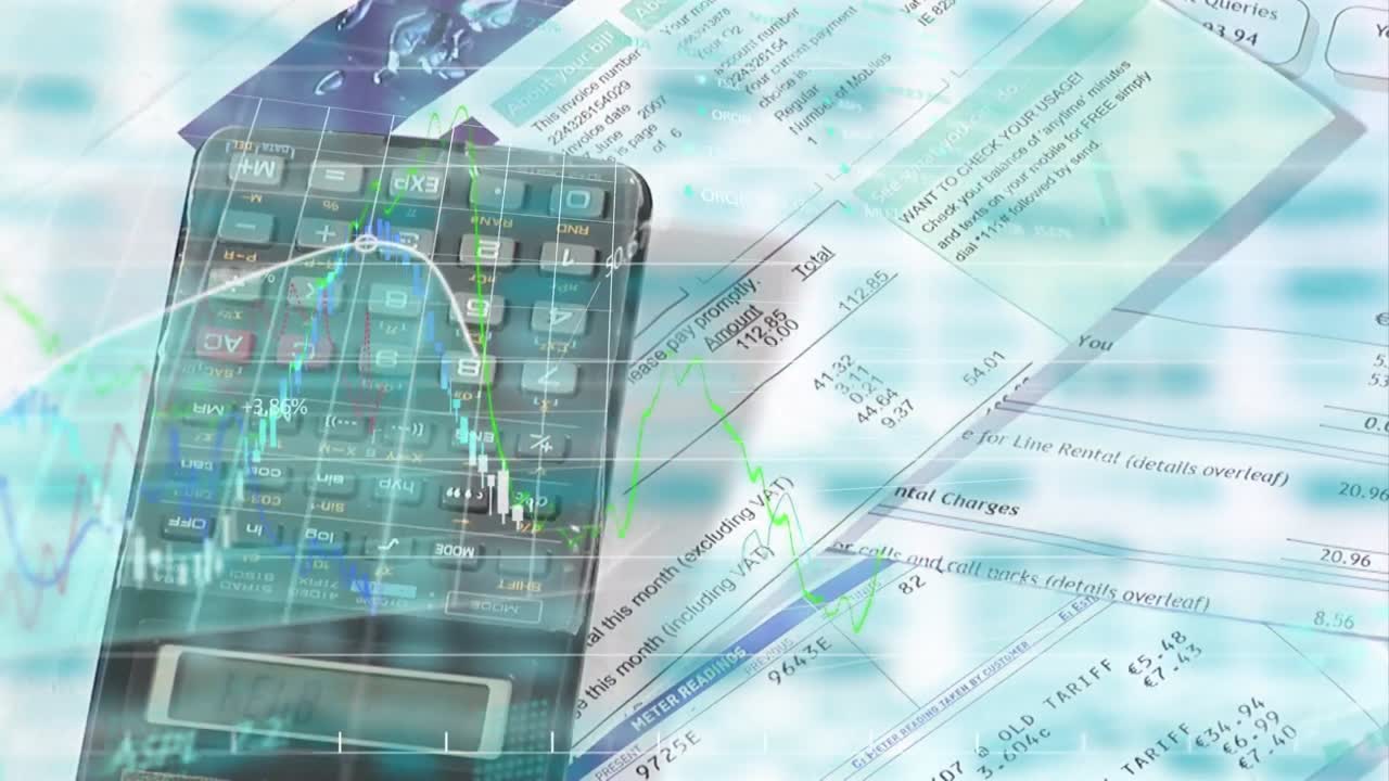 Stock market data processing against person using calculator