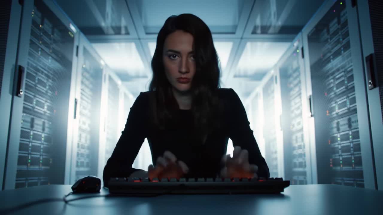 A Focused Programmer Enhancing Data Management in a Server Room: Navigating the Digital Landscape with Precision and Expertise