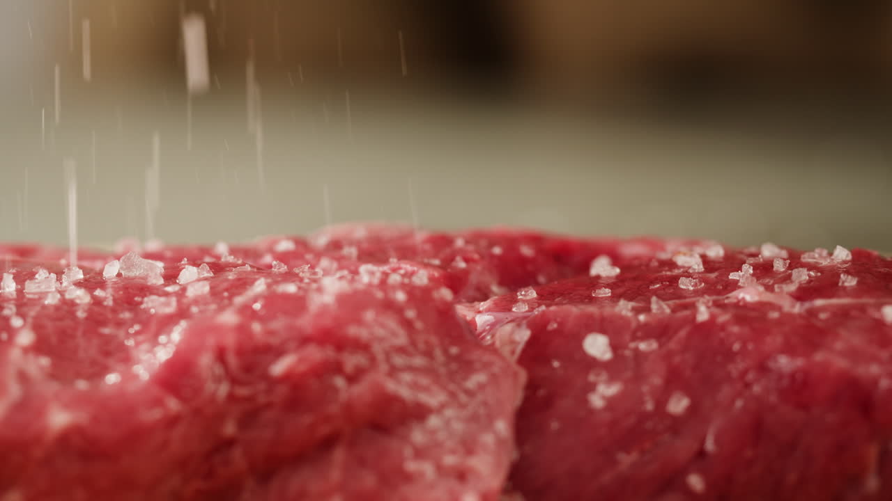 Seasoning Raw Steak