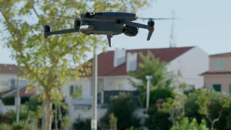 shot of drone hovering in the sky