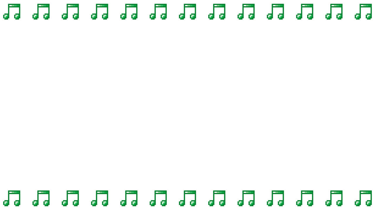 Pixel Art Mini Eighth notes Frame Animated Overlay 1080p Transparent 30 fps (5).mov