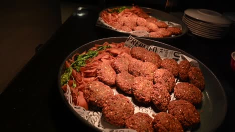 fresh chickpea falafel platter, healthy eating, vegetarian food