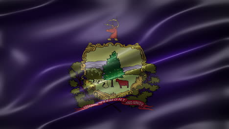 The-Flag-of-the-State-of-Vermont,-font-view,-full-frame,-sleek,-glossy,-fluttering,-elegant-silky-texture,-waving-in-the-wind,-realistic-4K-CG-animation,-movie-like-look,-seamless-loop-able