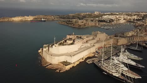 aerial view of fort st elmo in valletta, malta