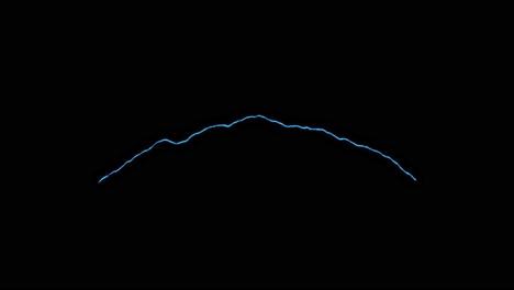 generated of electric wave in motion in the form of an arc on a black background