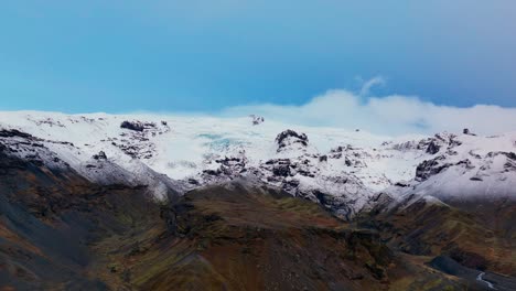 moraine of haalda, glacial formation in oraefi, south iceland