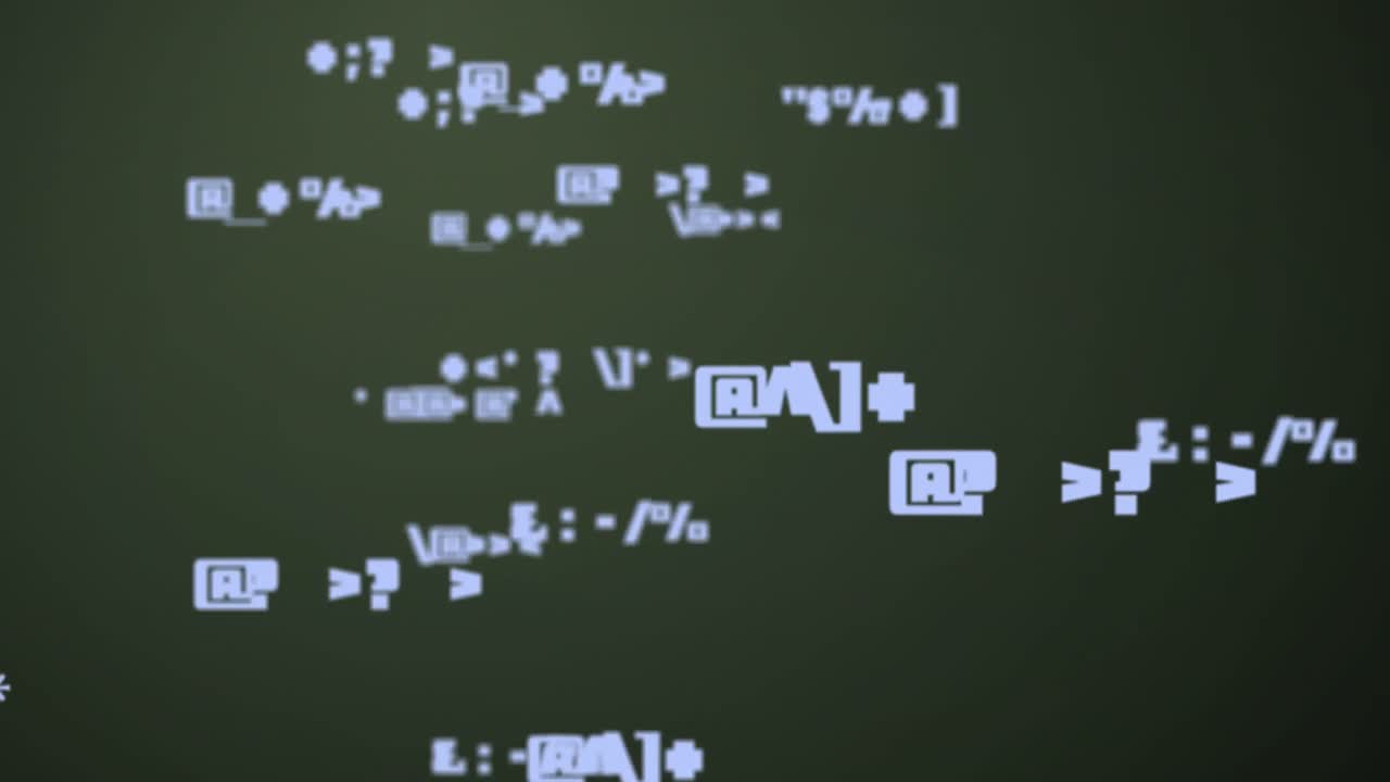 animación del procesamiento de datos sobre un fondo negro