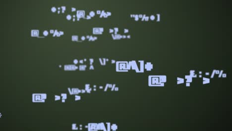 Animation of data processing over black background