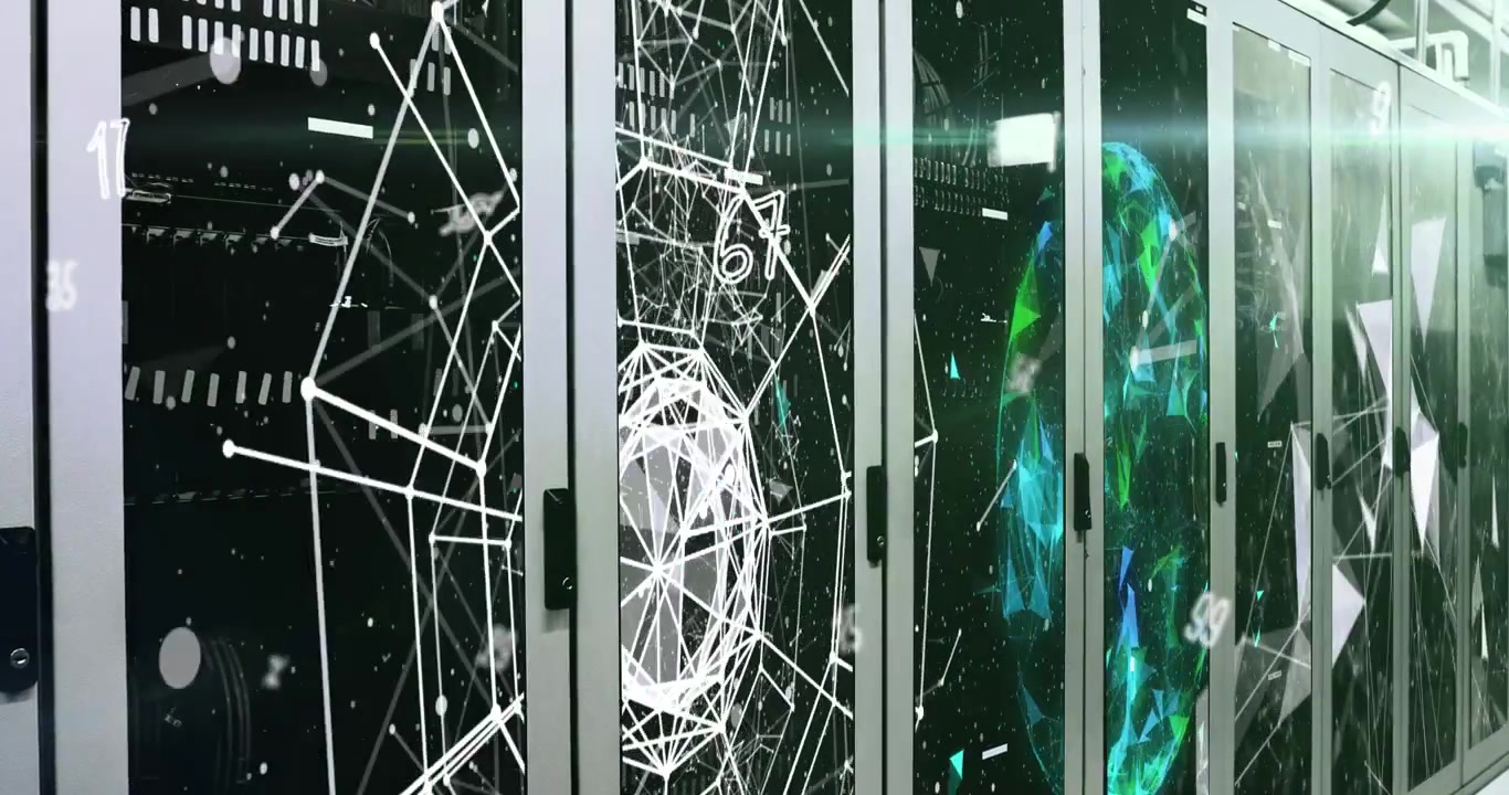 Digital Data Visualization on Server Rack Doors in Data Center