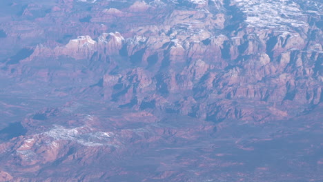 an aerial view over zion national park and the grand staircase of southwest usa