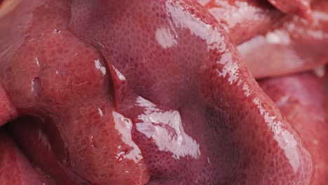raw liver close-up