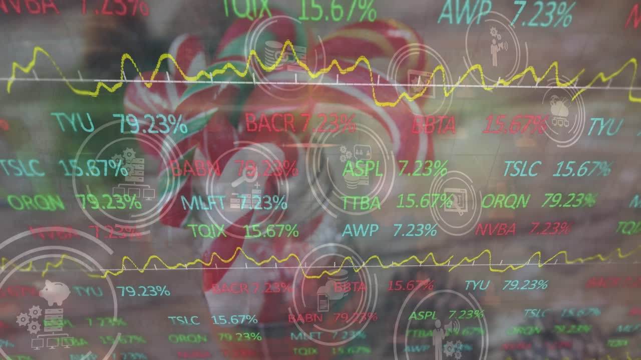 과자에 대한 데이터 처리의 애니메이션