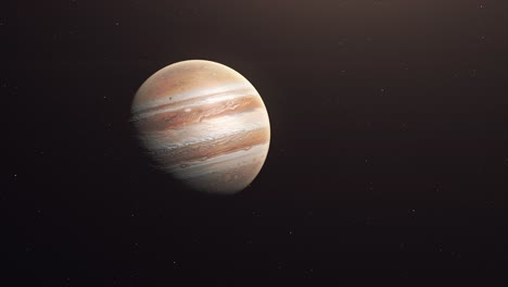 Rotierender-Planet-Jupiter-Im-Weltraum---Animation