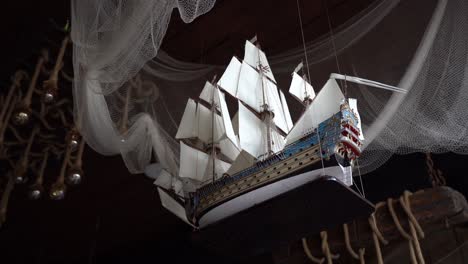 a view of a boat in sea, close up shot, low angle shot