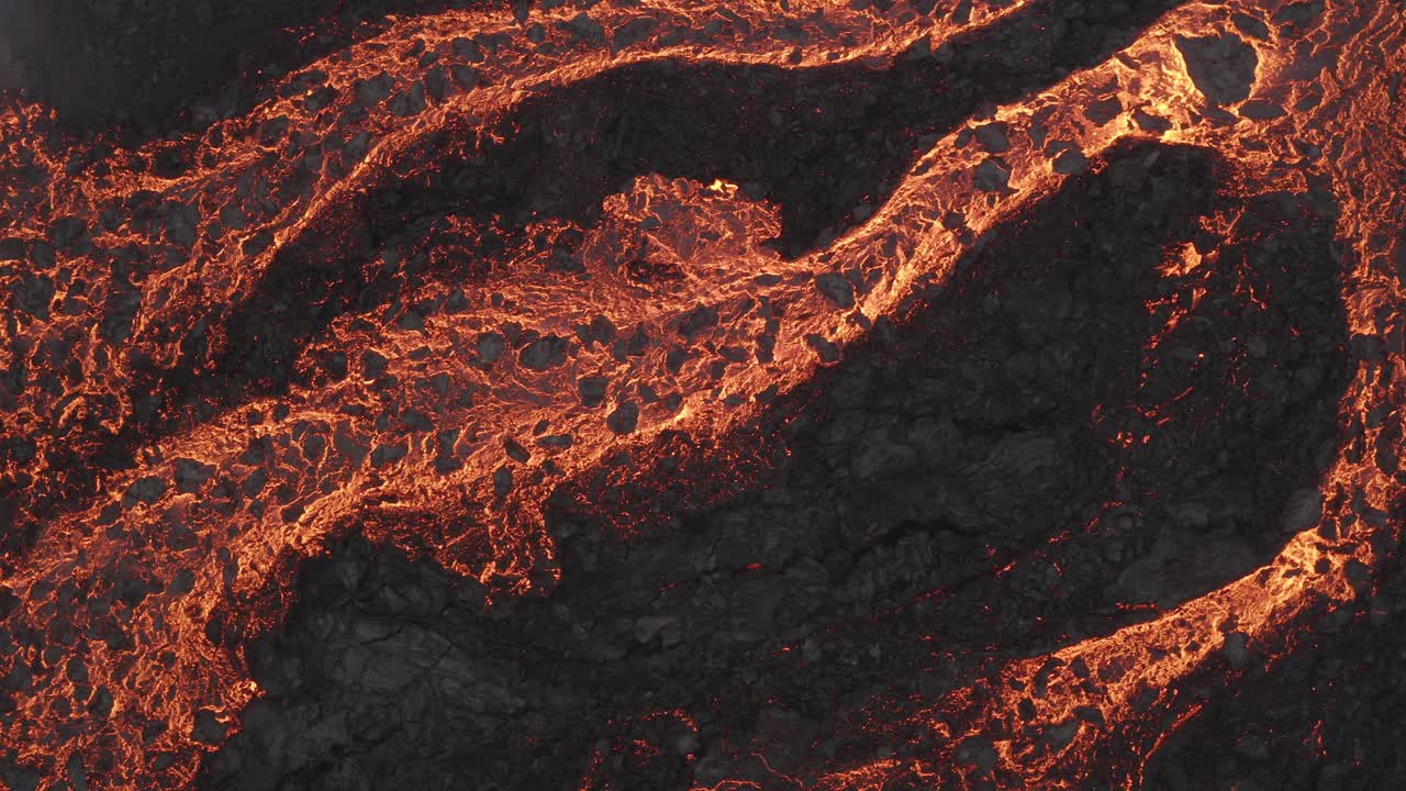 Flowing Lava from a Volcano