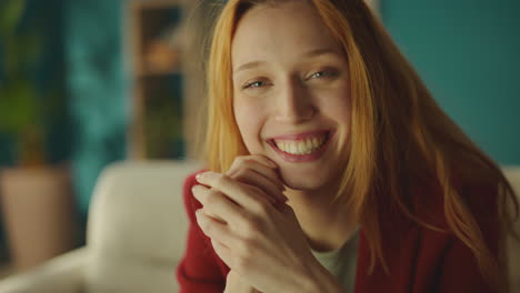 happy young girl smiling