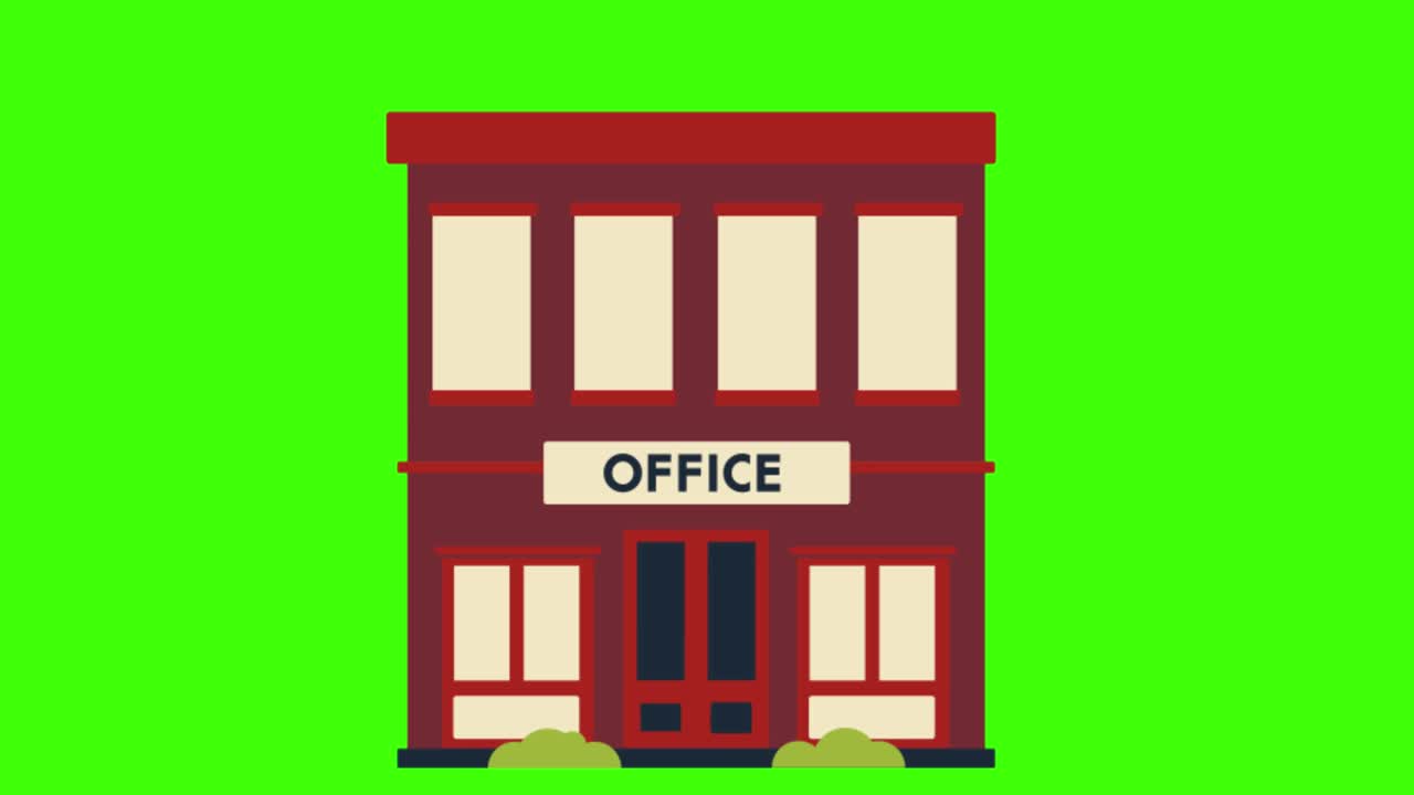 green screen, edifici, ufficio