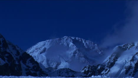 denali under pale blue light