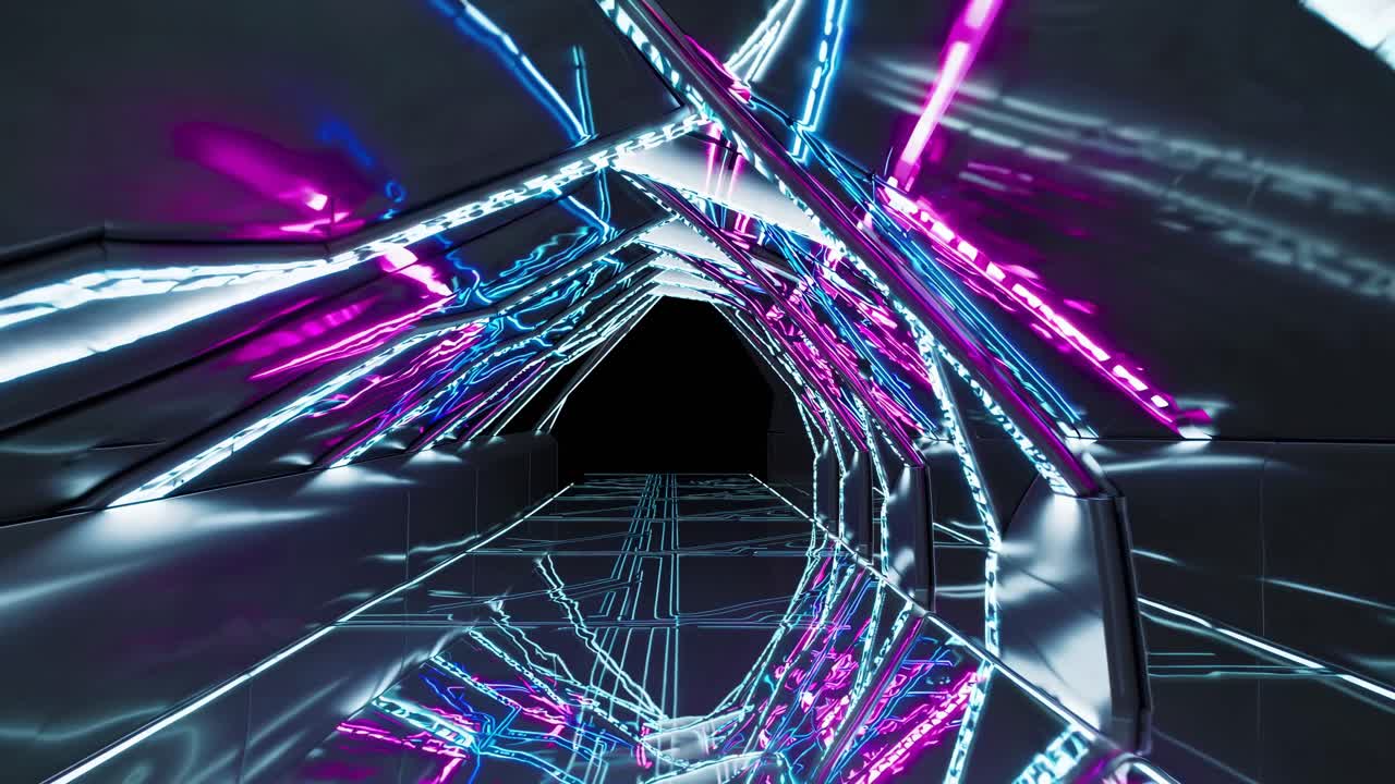 el túnel de neón futurista
