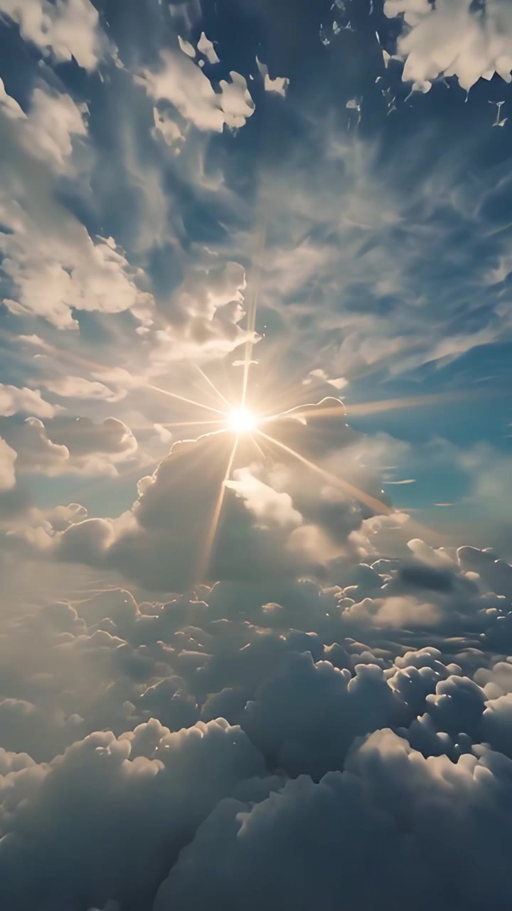 Sfondo per Adorazione 4K: Croce Cristiana e Luce Celeste
