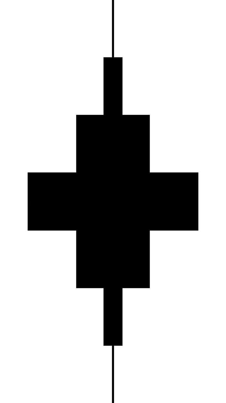 Abstract Geometric Shape Expanding and Contracting in Monochrome