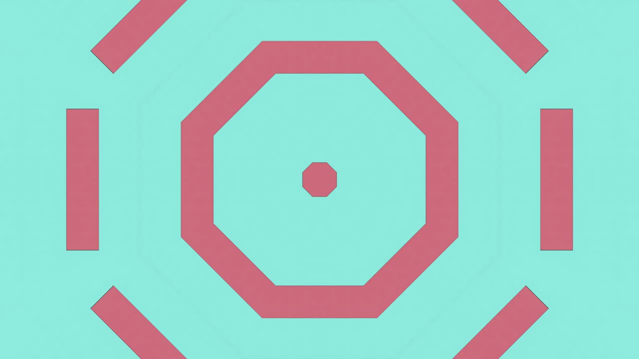 kaleidoscopio o mandala de colores pastel abstractos en bucle en 3d.