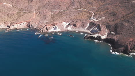 aerial coastline view of the cabo de gata-nijar natural park