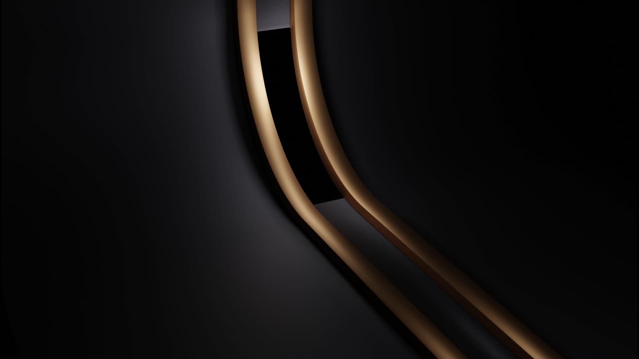 formas de oro abstractas sobre un fondo oscuro