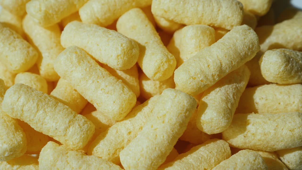 가벼운 스낵의 배경 - 옥수수 스틱