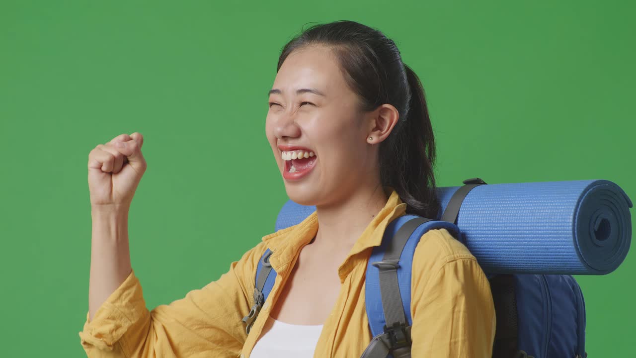 행복한 여인 여행자