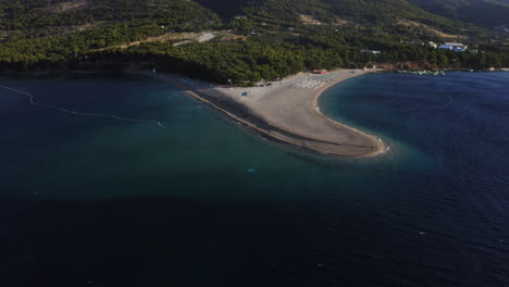 aerial view of a beautiful croatian beach
