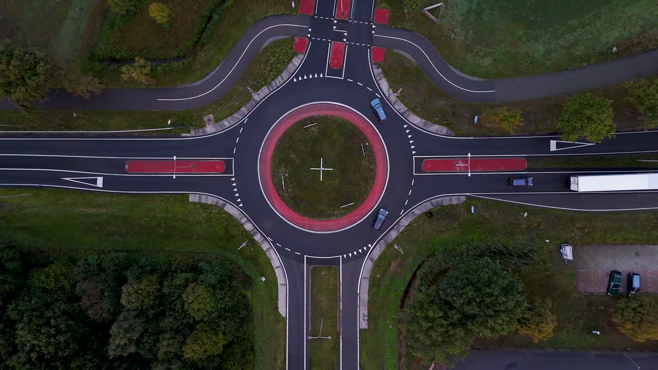 vista aérea de una rotonda