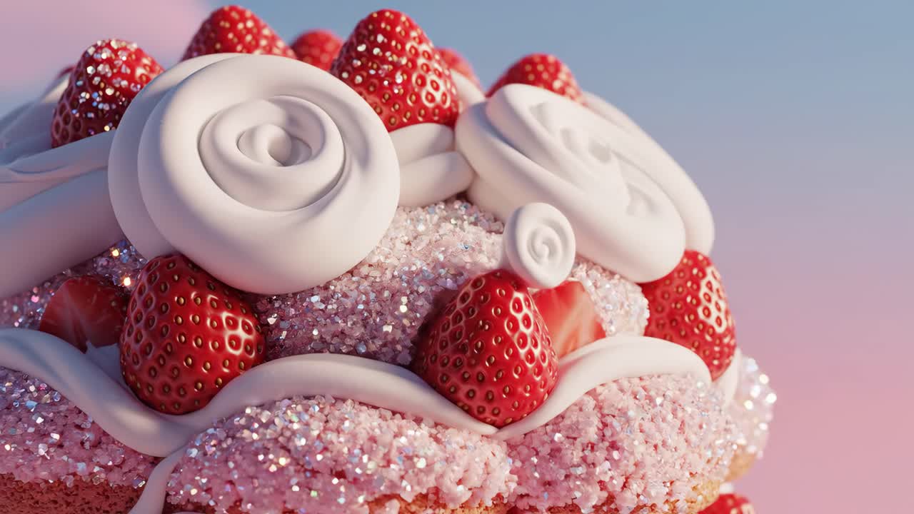 스 크림 을 은 딸기 케이크