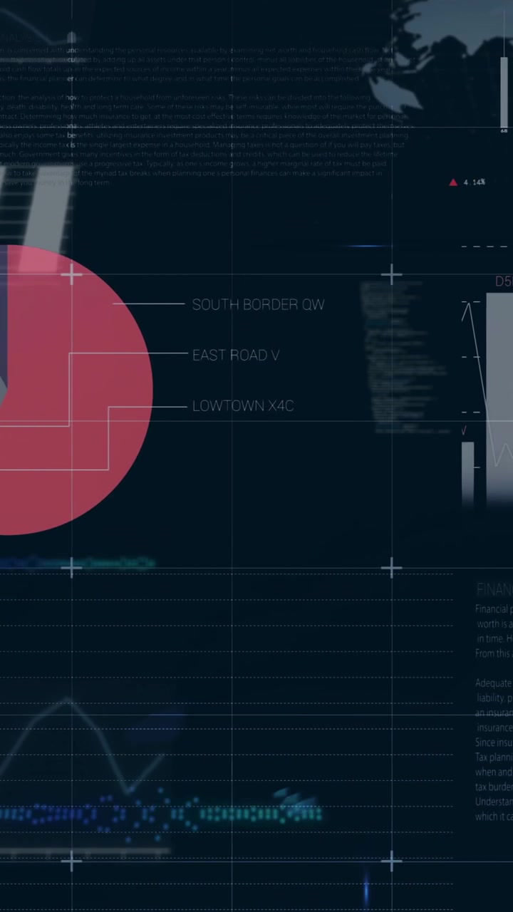Animasjon av diagrammer og databehandling over glober