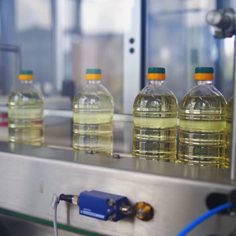 bottles with fresh oil