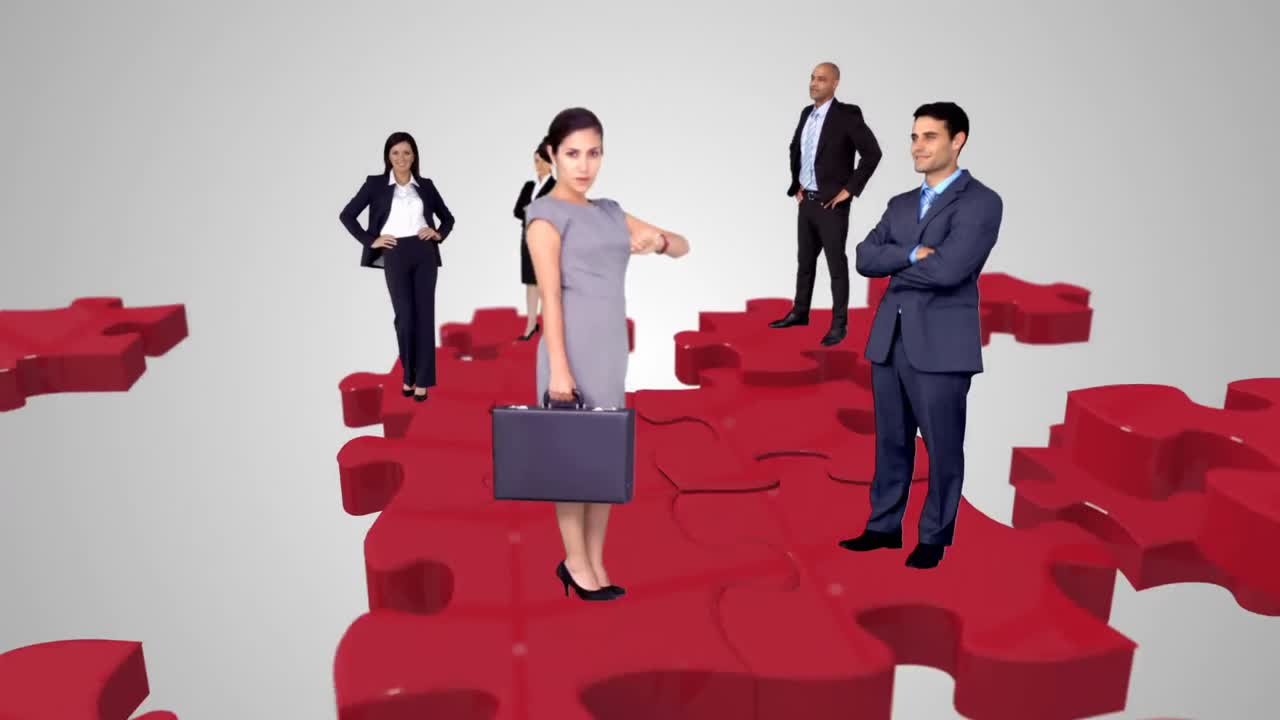 Gruppe forretningsfolk i møte