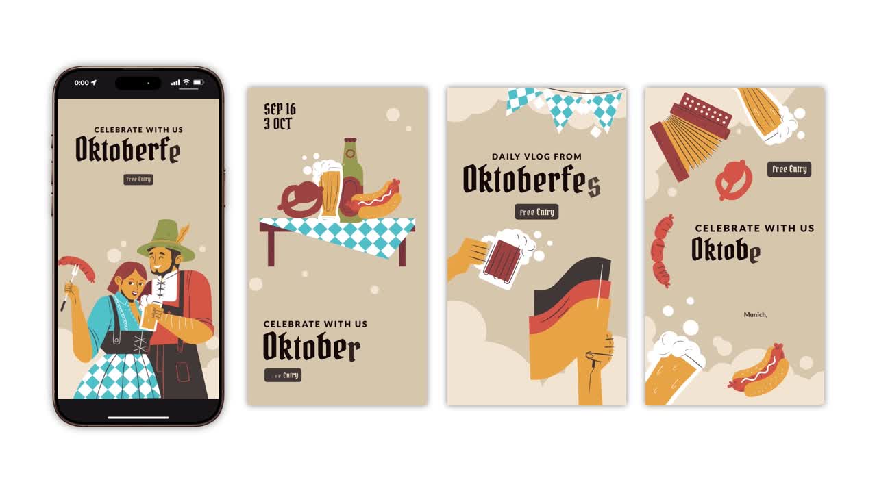 Oktoberfest Beer Festival Instagram Stories