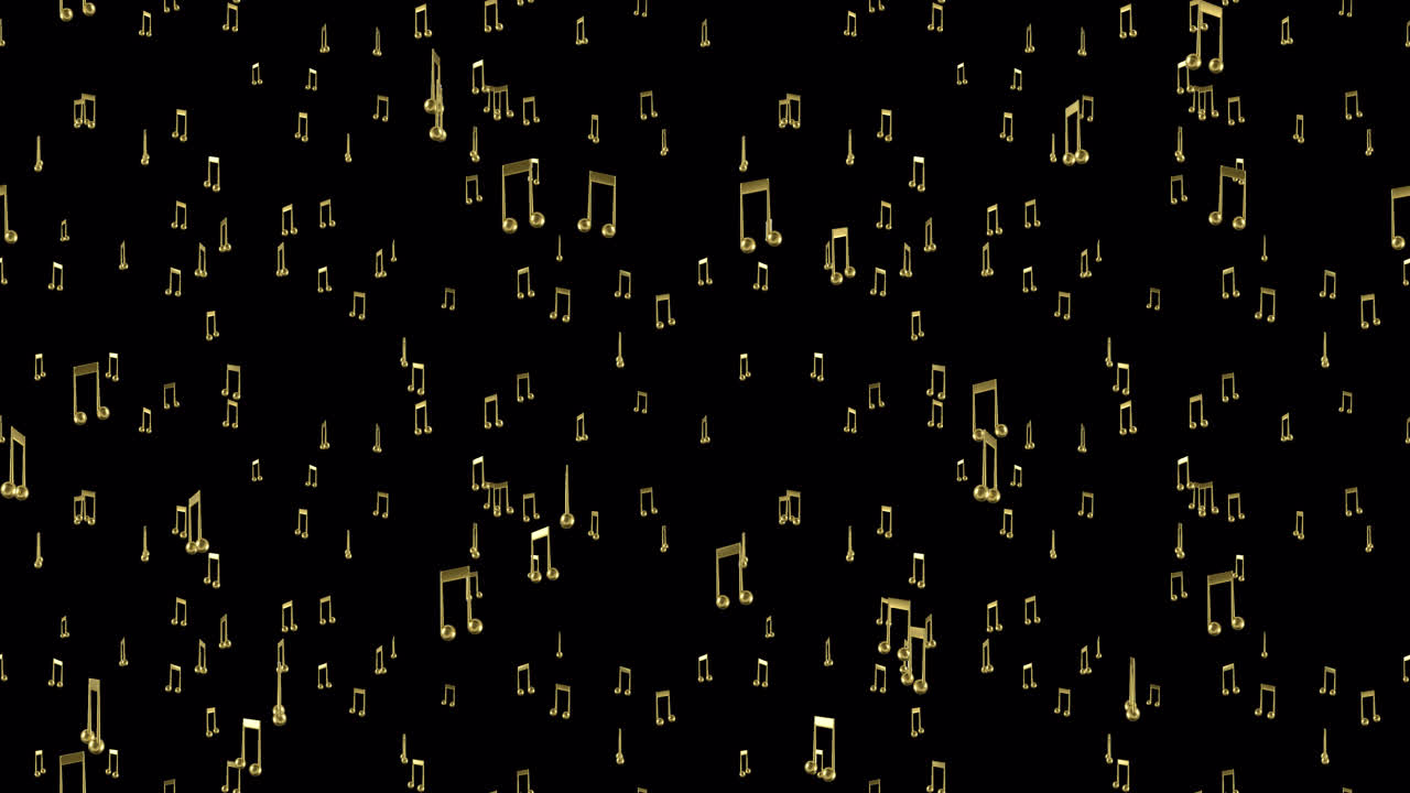 Music note loop tile double falling with alpha