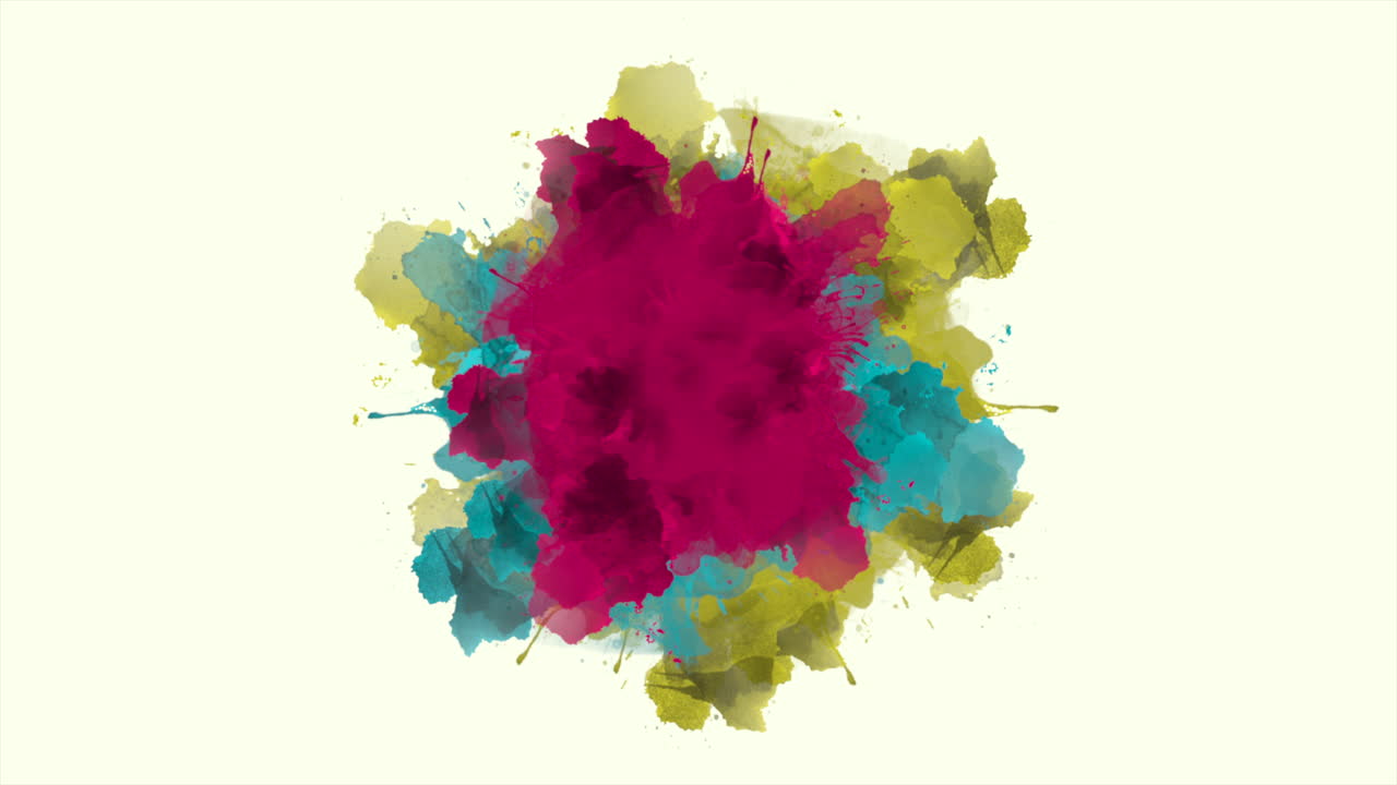 animación resumen colorido salpicaduras movimiento disco fondo