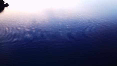 stunning landscape of sunset shining over the calm blue sea