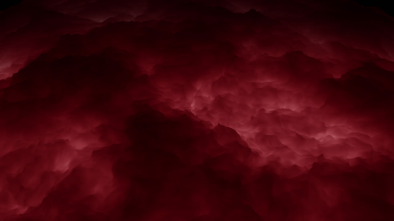 Cinematic abstract footage of deep red stormlike clouds and swirling smoke texture, creating a dark atmospheric background for horror, mystery, or sci fi visuals