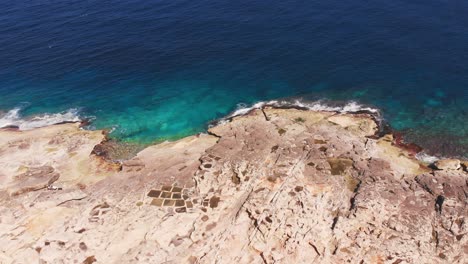 Aerial-drone-video-from-Malta,-Marsaskala-and-Zonqor-area-on-a-sunny-spring-day