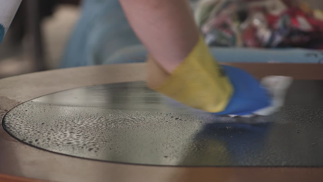 el ama de casa limpia la casa