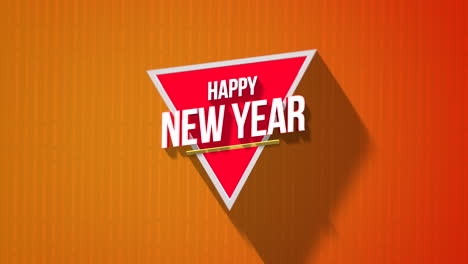 Modern-Happy-New-Year-text-on-orange-lines-geometric-pattern