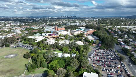 static aerial shot of brisbanes prince charles hospital