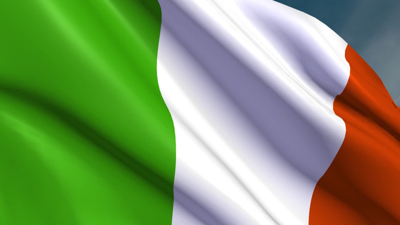 irlanda - bandera - 4k - bucle