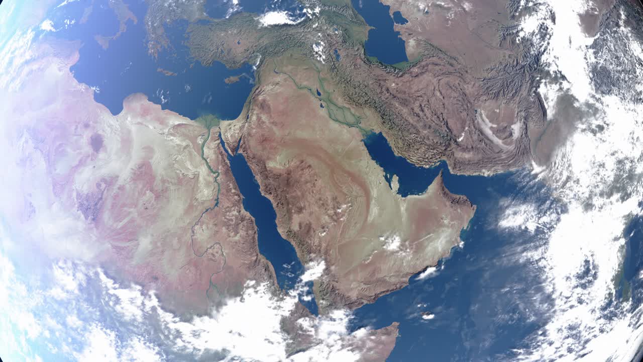 지구 중동 낮 시간