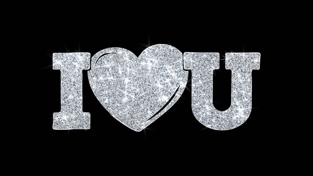 I Love You Glitter Graphic